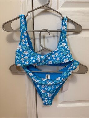 Dippin' Daisy's Blue Floral Swimwear Tag